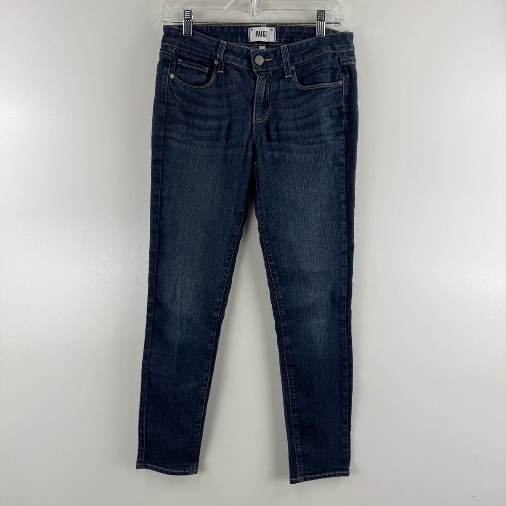 Paige Kylie Crop Women's Skinny Blue Jeans Low Rise Light USA Made Size 28